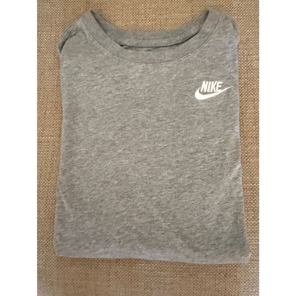 Nike Gray Crewneck Sweatshirt with White Embroidered Swoosh